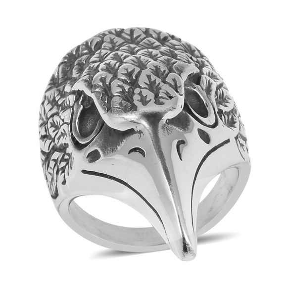Other - Black Oxidized Stainless/S Eagle Head Men's Ring